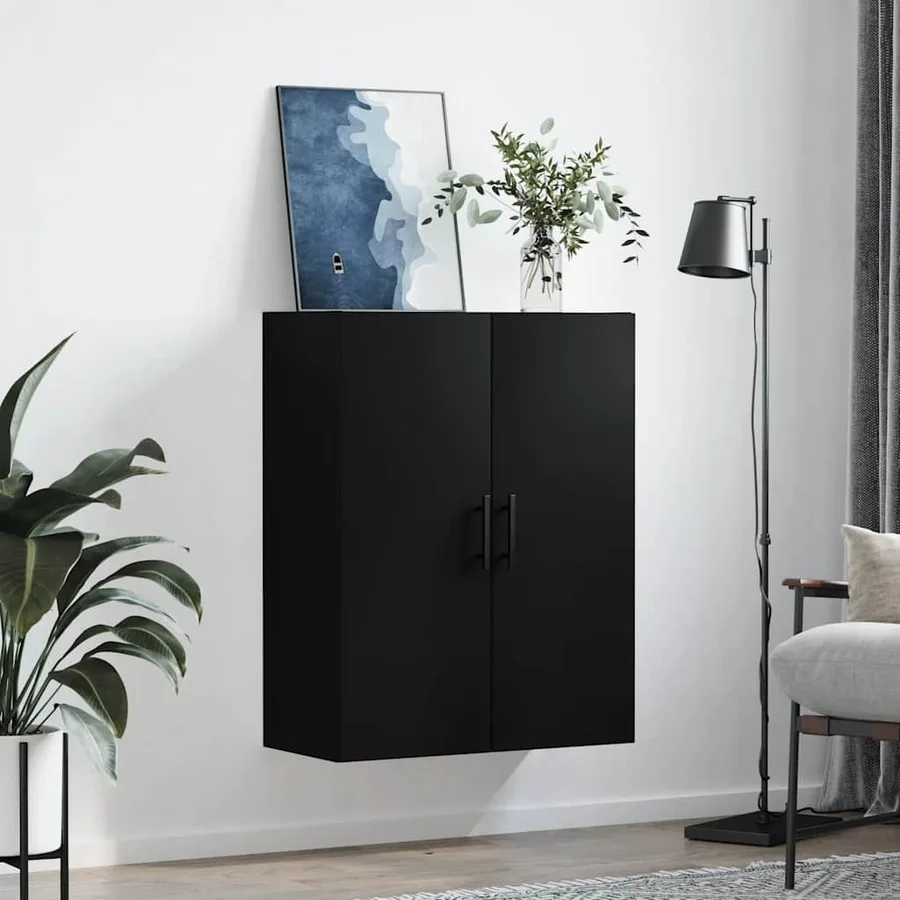 Armoire murale noir 69,5x34x90 cm - 3