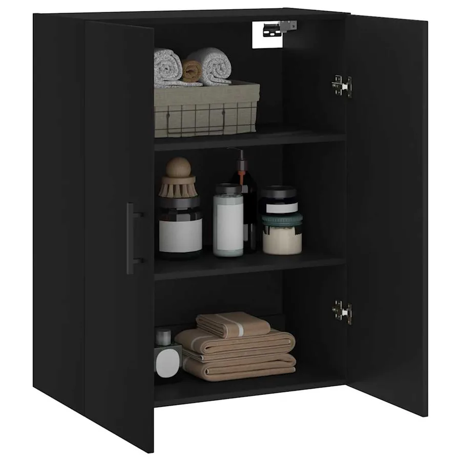 Armoire murale noir 69,5x34x90 cm - 5
