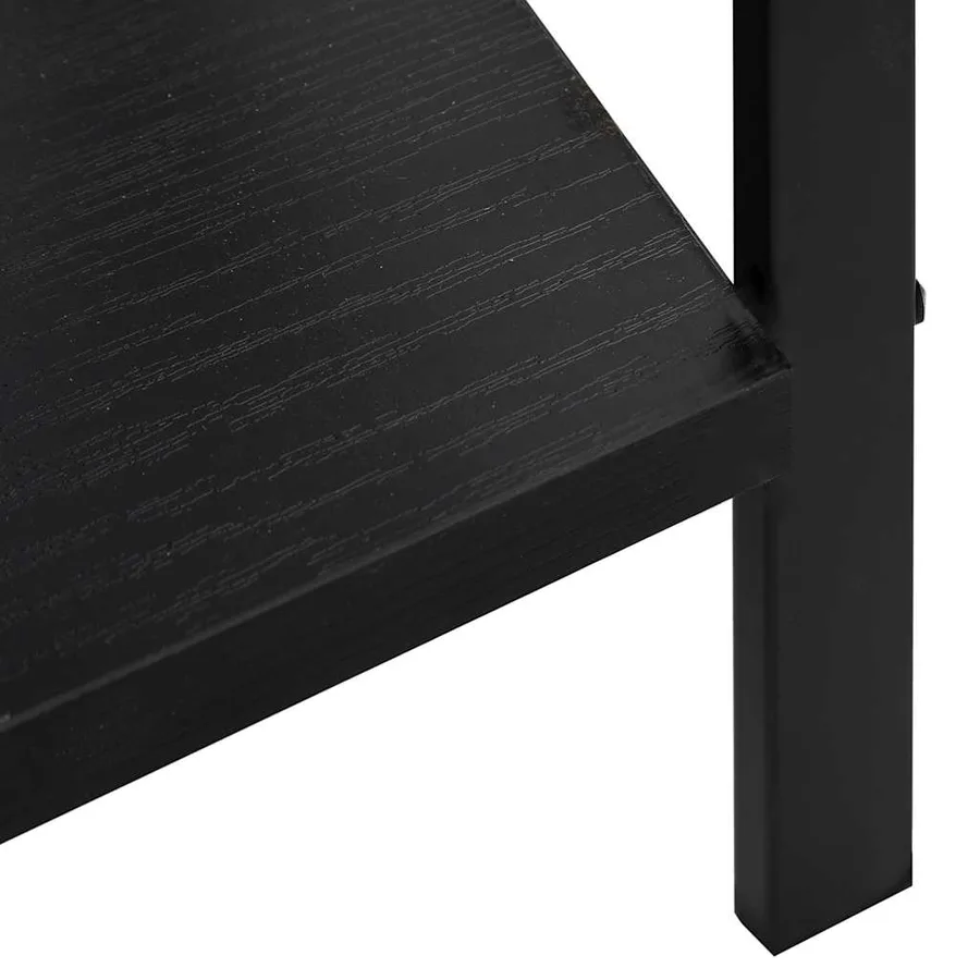 Bibliothèque à 4 niveaux noir 60x27,6x124,5cm bois d'ingénierie - 8