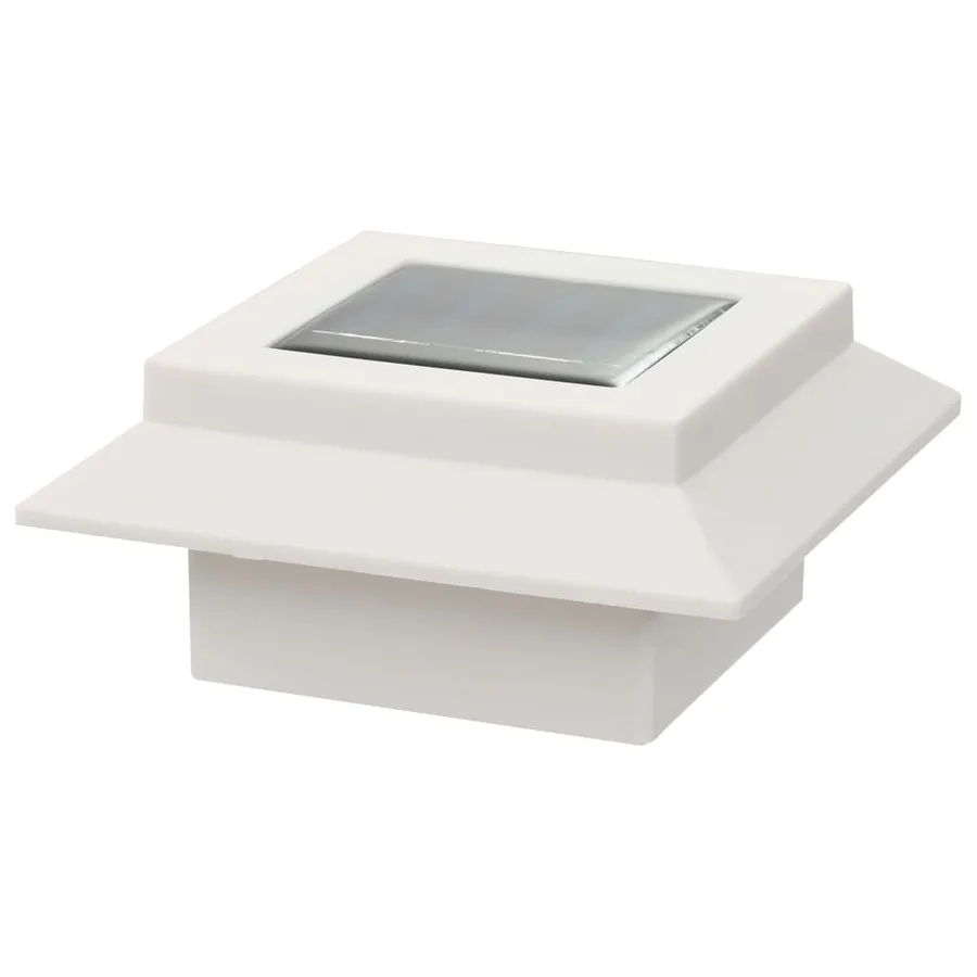 Lampes solaires à LED carrées d'extérieur 12 pcs 12 cm Blanc - 9