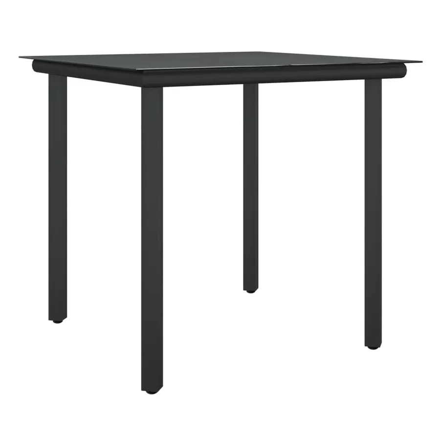 Ensemble à manger de jardin 5 pcs coussins résine tressée acier - 6