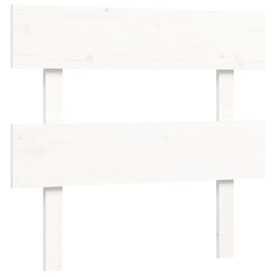 Cadre de lit sans matelas blanc 90x200 cm bois de pin massif - 8
