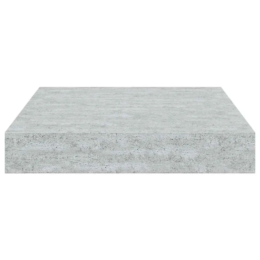 Étagères murales flottantes 2 pcs gris béton 23x23,5x3,8 cm MDF - 7