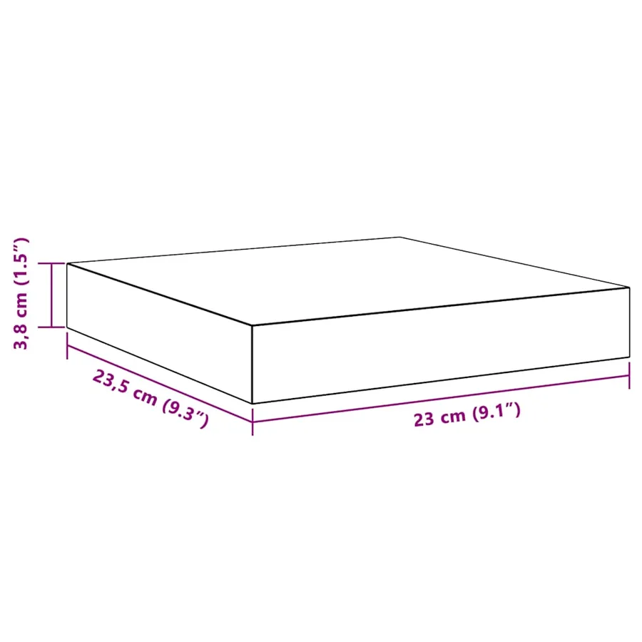 Étagères murales flottantes 4 pcs blanc 23x23,5x3,8 cm MDF - 15