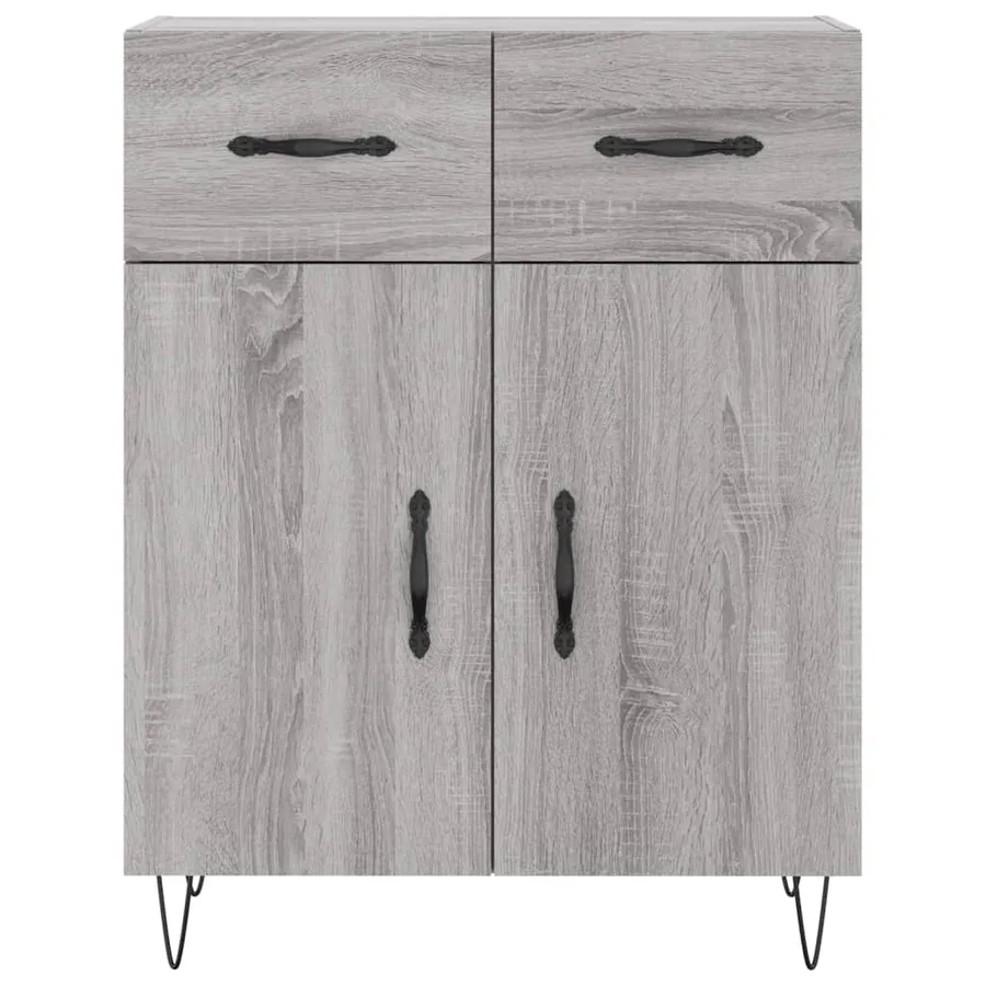 Buffet haut Sonoma gris 69,5x34x180 cm Bois d'ingénierie - 8