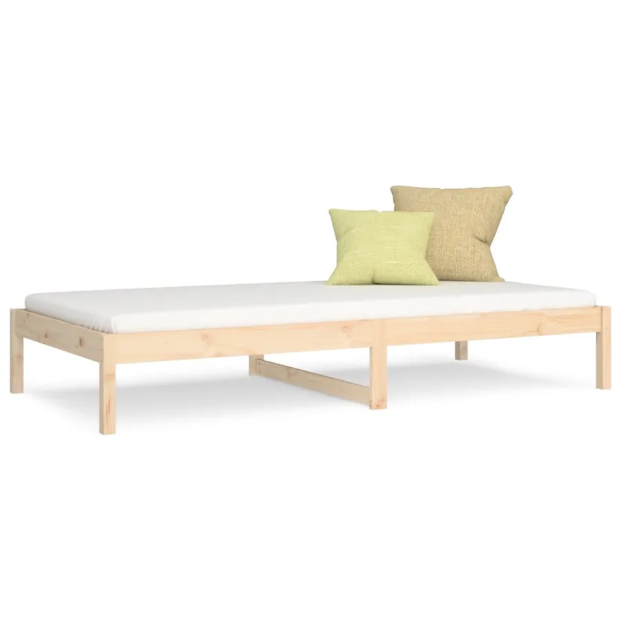 Lit de jour sans matelas 80x200 cm bois de pin massif - 2