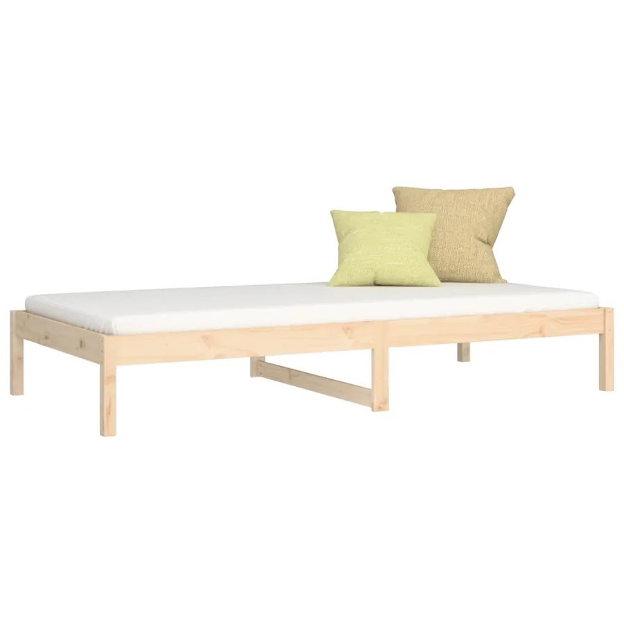 Lit de jour sans matelas 80x200 cm bois de pin massif - 3
