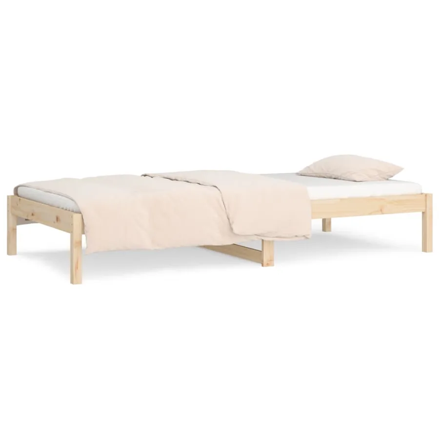 Lit de jour sans matelas 80x200 cm bois de pin massif - 5
