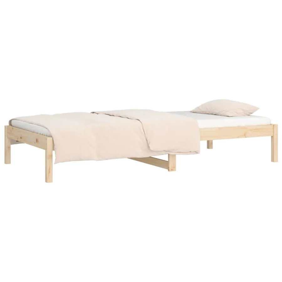 Lit de jour sans matelas 80x200 cm bois de pin massif - 6