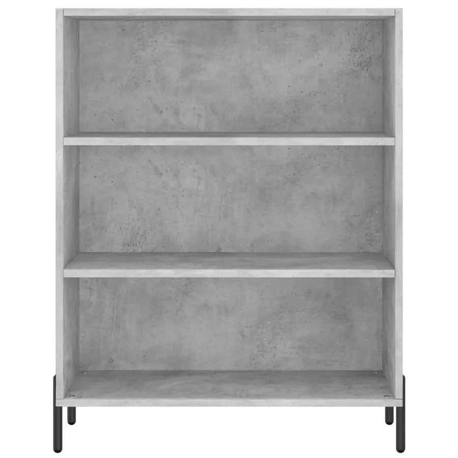 Buffet haut Gris béton 69,5x34x180 cm Bois d'ingénierie - 8