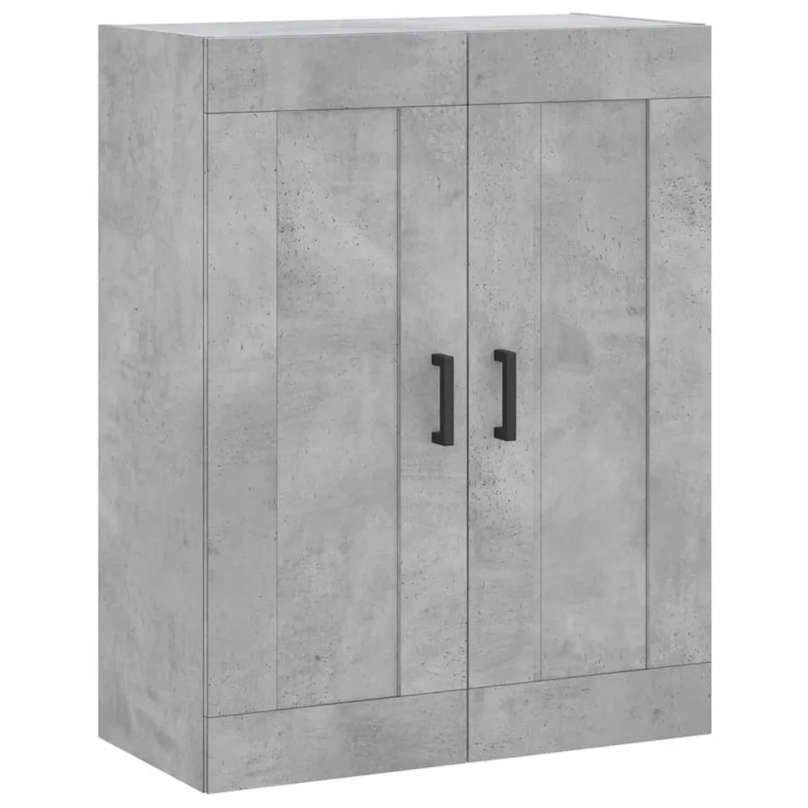 Buffet haut Gris béton 69,5x34x180 cm Bois d'ingénierie - 5