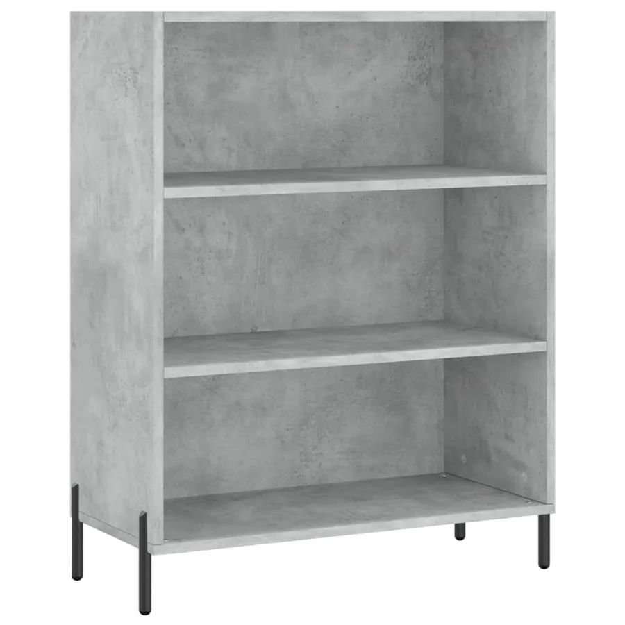 Buffet haut Gris béton 69,5x34x180 cm Bois d'ingénierie - 7