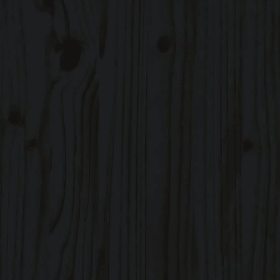 Cadre de lit sans matelas noir 200x200 cm bois massif de pin - 11