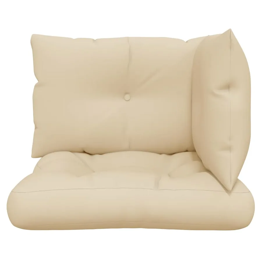 Coussins de palette lot de 3 beige tissu - 5