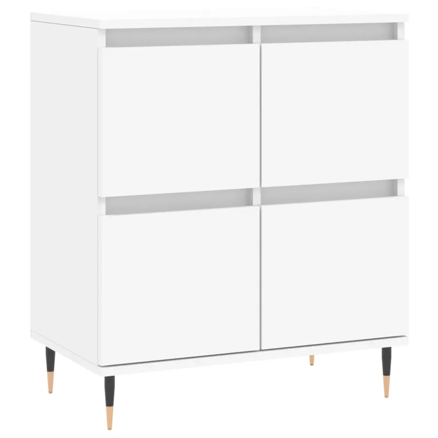 Buffets 3 pcs Blanc Bois d'ingénierie - 5