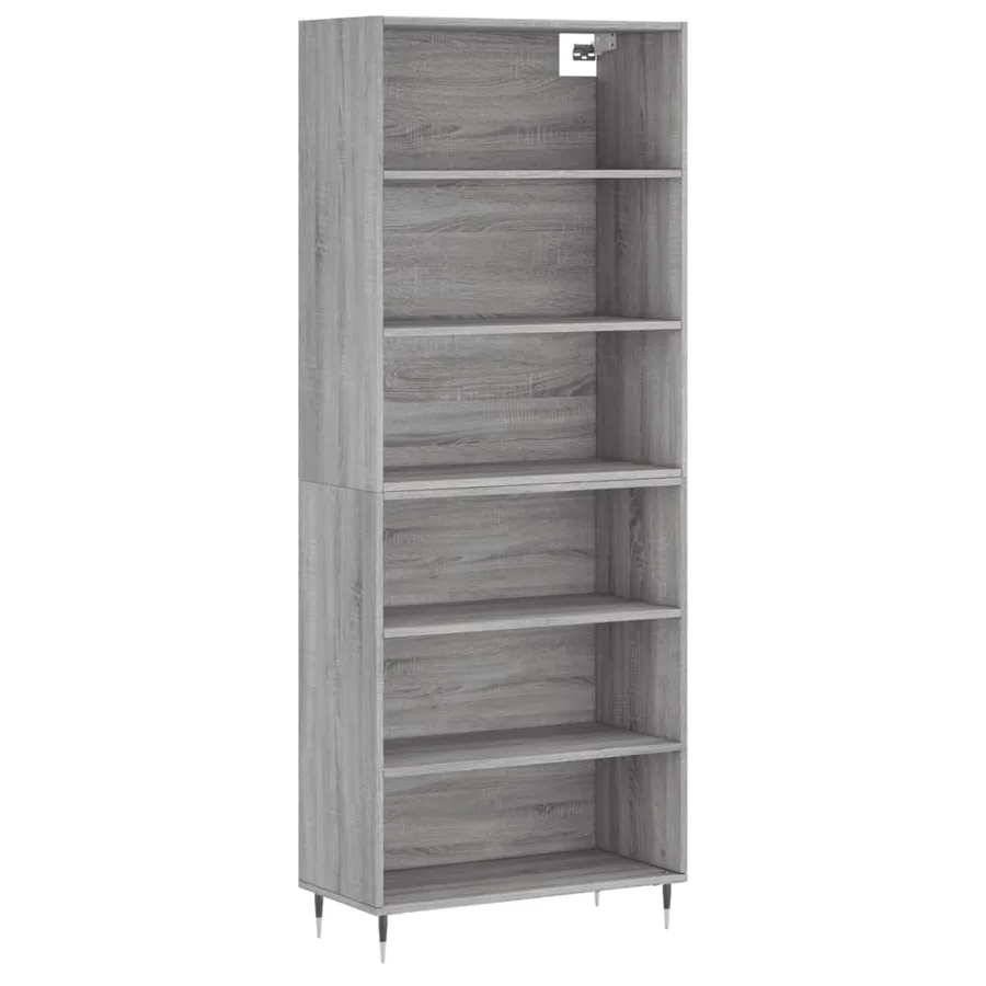 Buffet sonoma gris 69,5x32,5x180 cm bois d'ingénierie - 2
