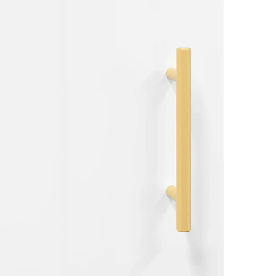 Buffet haut Blanc brillant 69,5x34x180 cm Bois d'ingénierie - 10