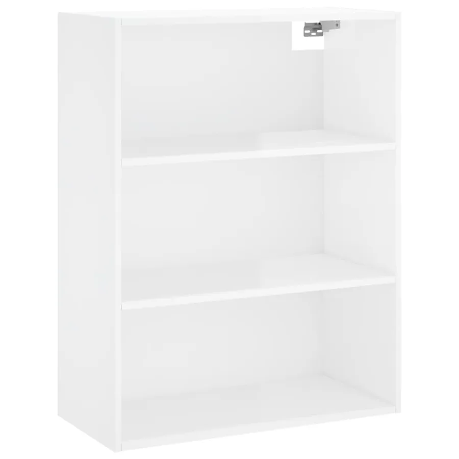 Buffet haut Blanc brillant 69,5x34x180 cm Bois d'ingénierie - 5