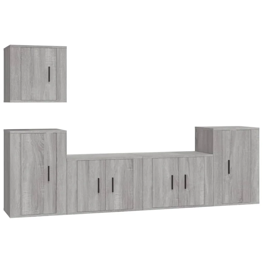 Ensemble de meubles TV 5 pcs Sonoma gris Bois d'ingénierie - 2