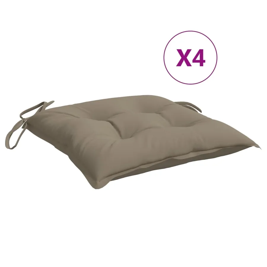 Coussins de palette lot de 4 taupe 50x50x7 cm tissu oxford - 2
