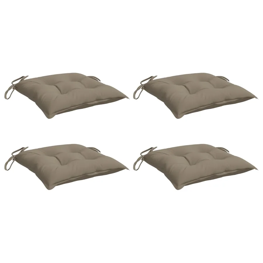 Coussins de palette lot de 4 taupe 50x50x7 cm tissu oxford - 3