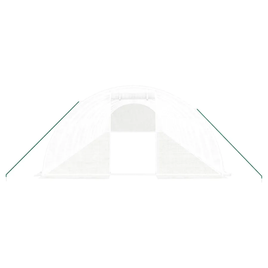 Serre avec cadre en acier blanc 56 m² 14x4x2 m - 4