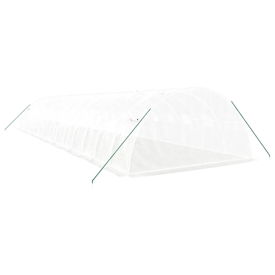 Serre avec cadre en acier blanc 56 m² 14x4x2 m - 6