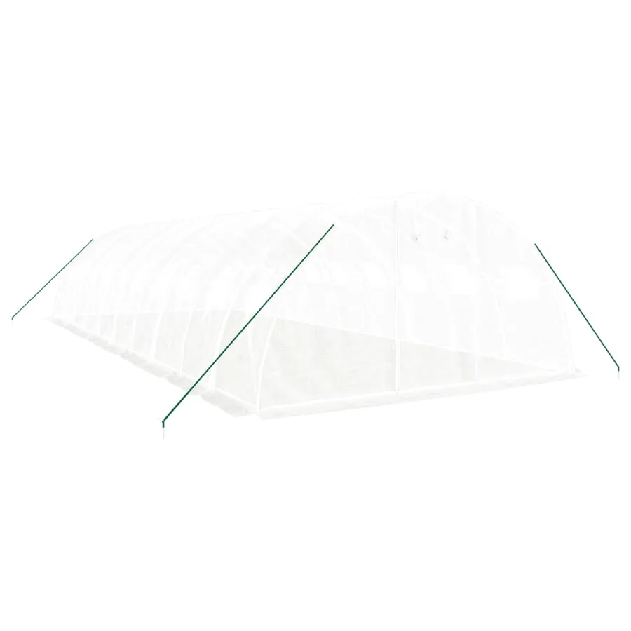 Serre avec cadre en acier blanc 40 m² 10x4x2 m - 3