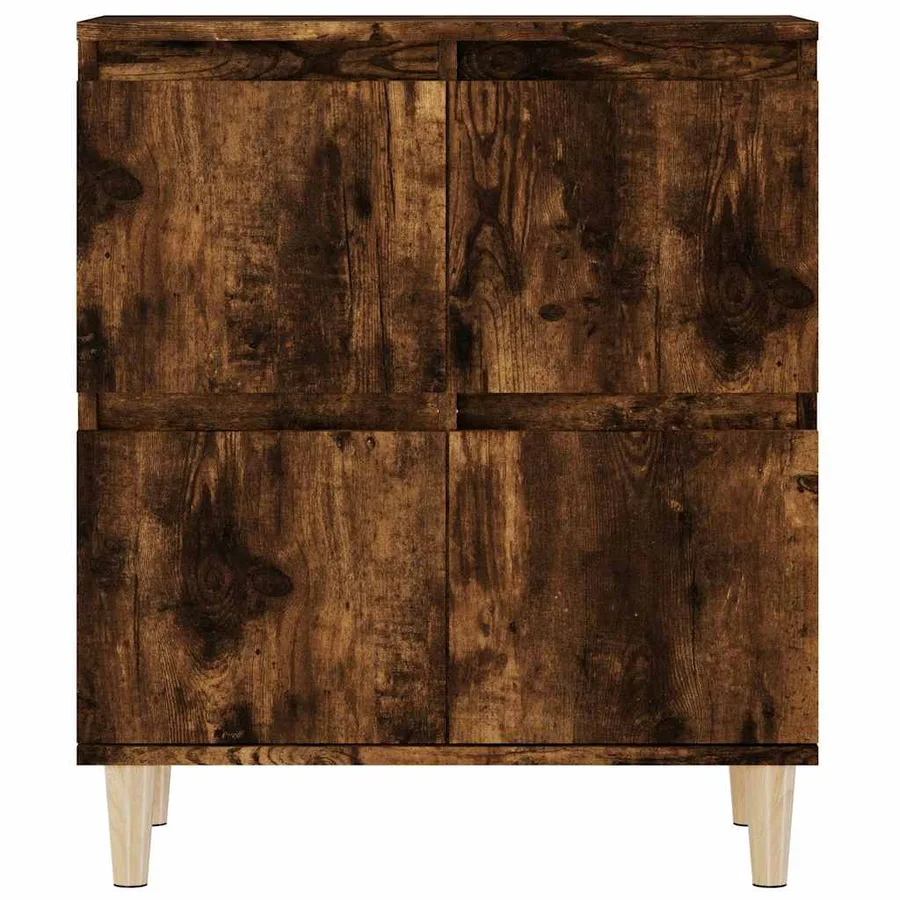 Buffets 2 pcs chêne fumé 60x35x70 cm bois d'ingénierie - 8