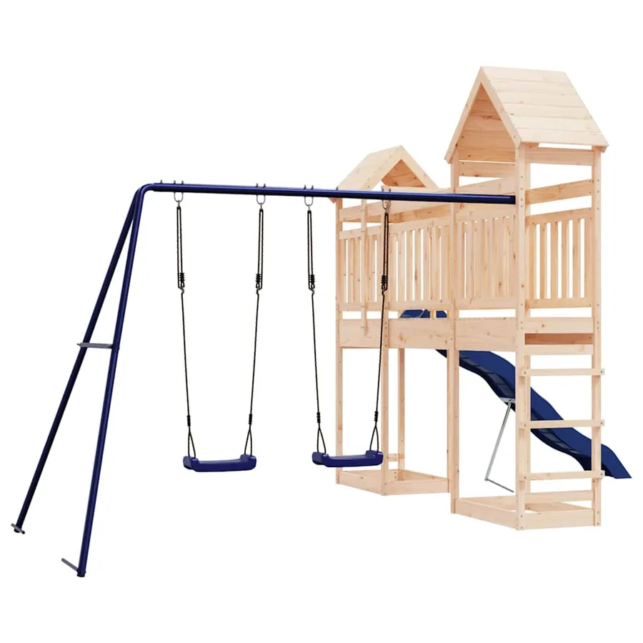 Aire de jeux d'extérieur bois de pin massif - 4