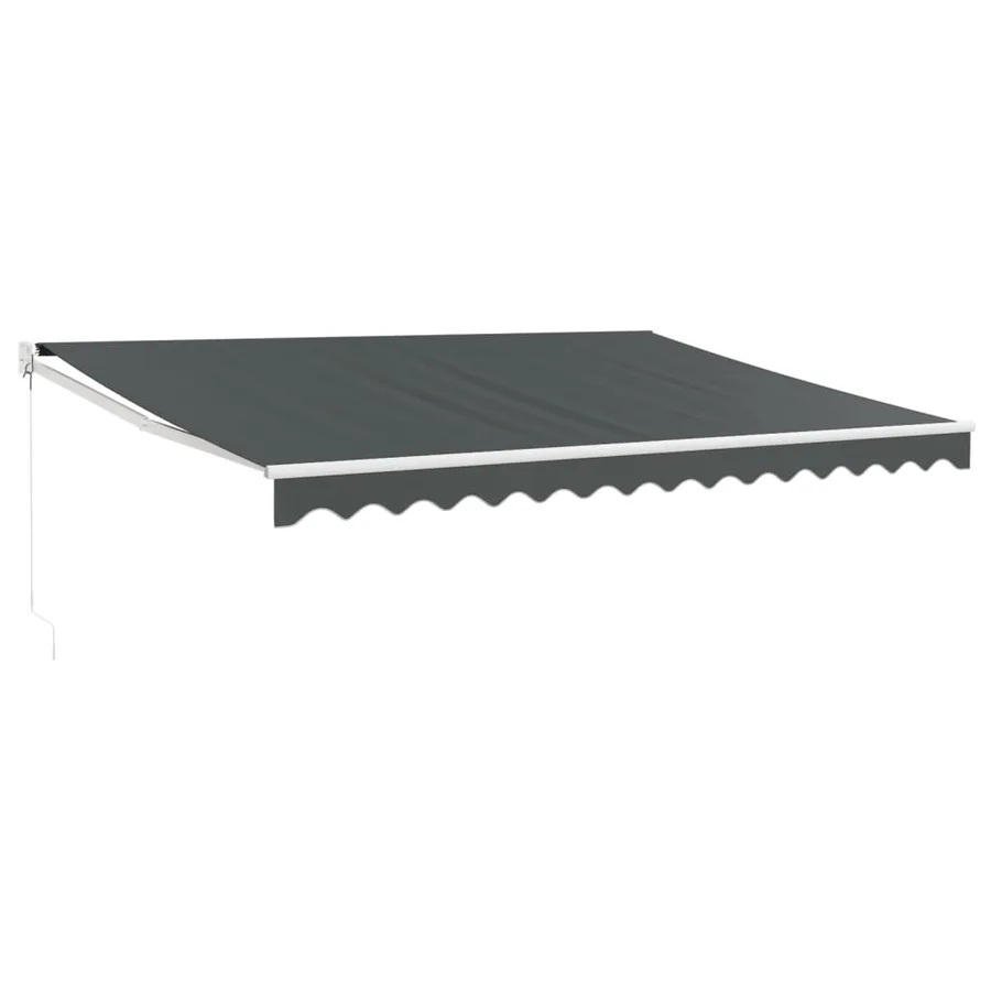 Auvent rétractable anthracite 4x3 m tissu et aluminium - 2
