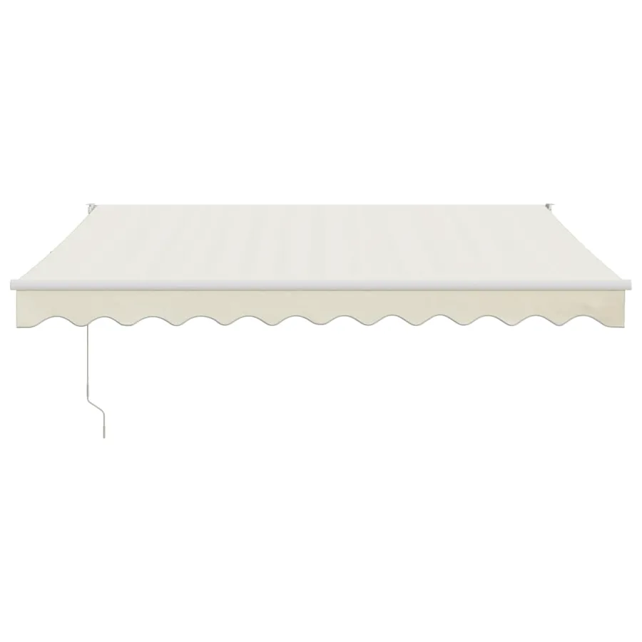Auvent rétractable crème 3,5x2,5 m tissu et aluminium - 3