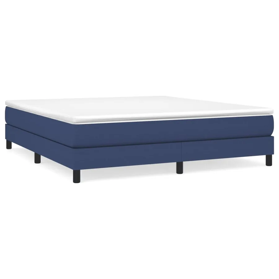 Sommier à lattes de lit avec matelas Bleu 180x200 cm Tissu - 2