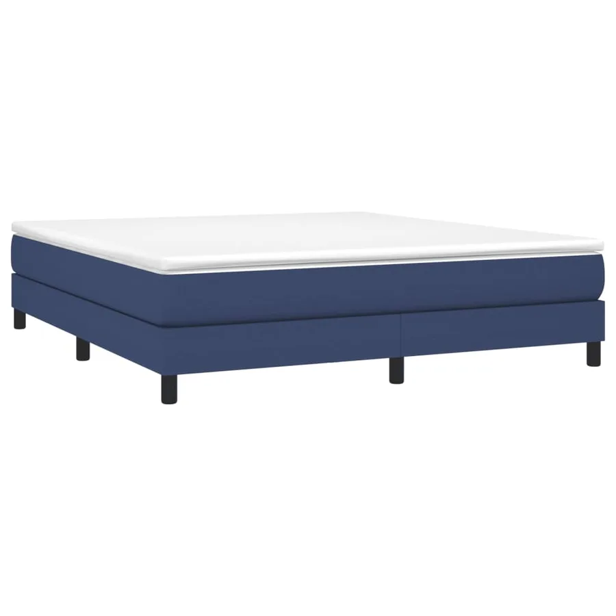 Sommier à lattes de lit avec matelas Bleu 180x200 cm Tissu - 3