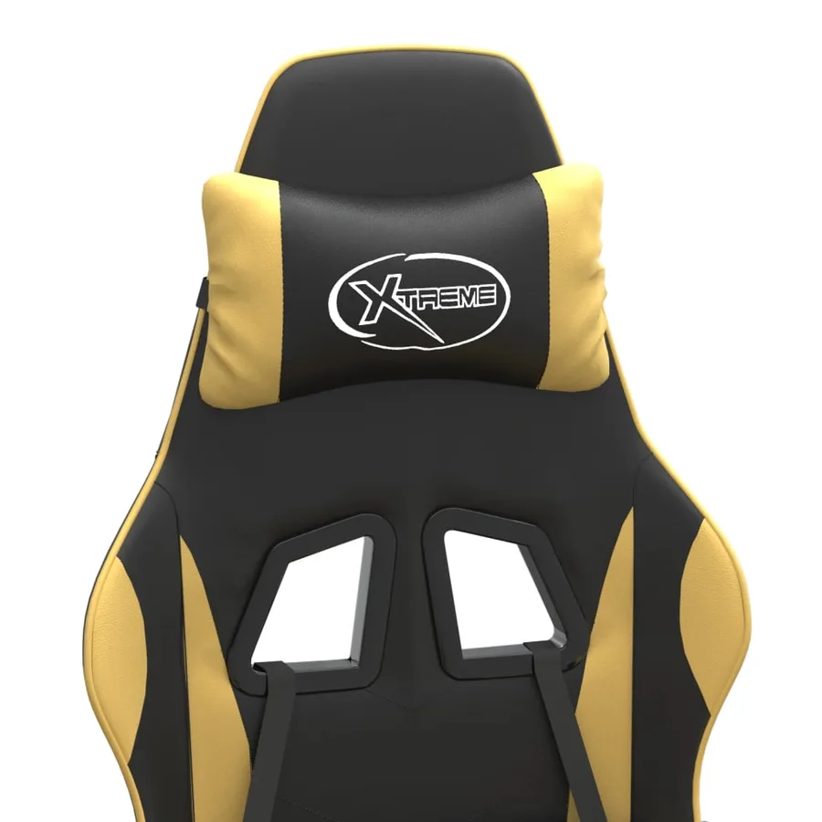 Chaise de jeu Noir et doré Similicuir - 10