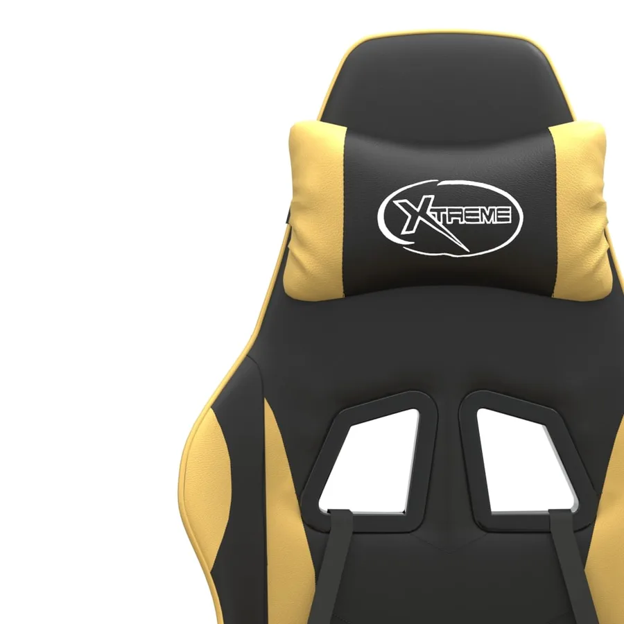 Chaise de jeu Noir et doré Similicuir - 11