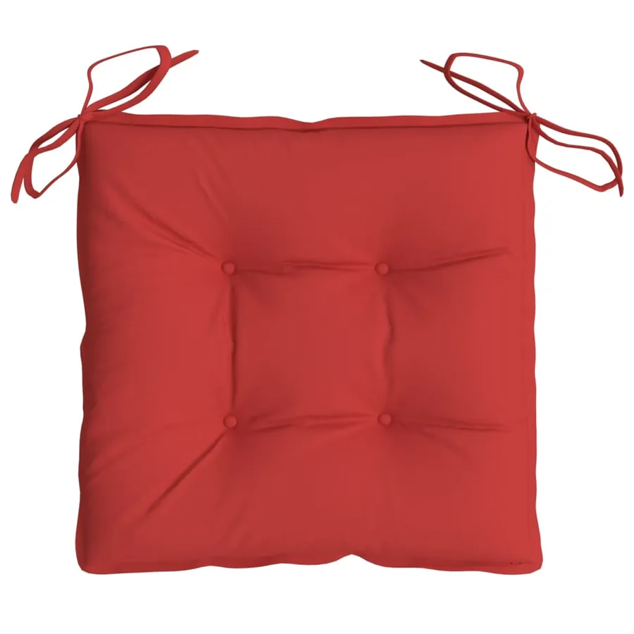 Coussins de chaise lot de 2 rouge 40x40x7 cm tissu oxford - 6
