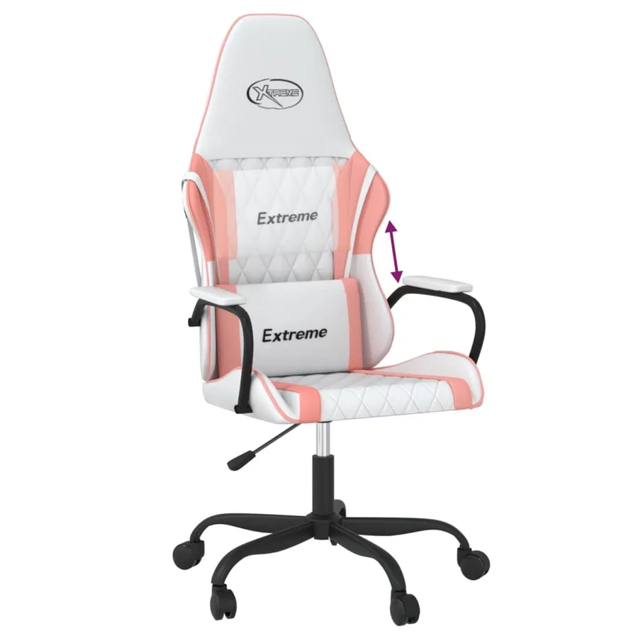 Chaise de jeu Blanc et rose Similicuir - 6