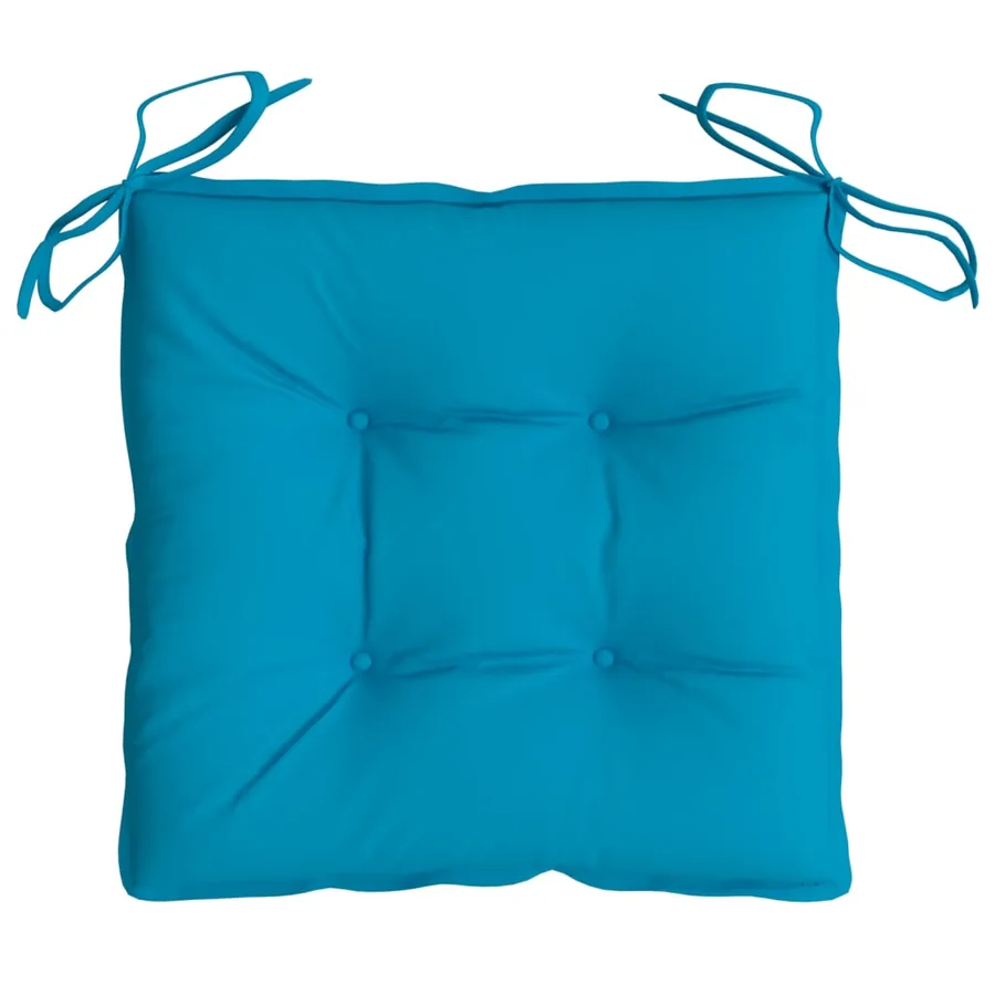 Coussins de chaise lot de 4 bleu clair 40x40x7 cm tissu oxford - 6