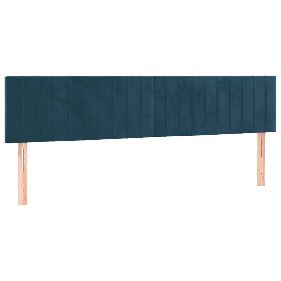 Sommier à lattes de lit et matelas Bleu foncé 200x200cm Velours - 6