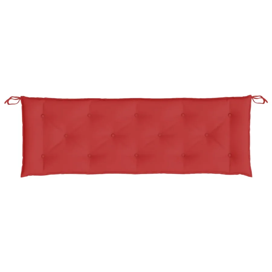 Coussin de banc de jardin rouge 150x50x7 cm tissu oxford - 4