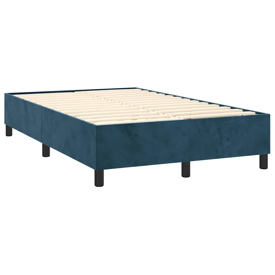 Sommier à lattes de lit avec matelas LED Bleu foncé 120x200 cm - 5