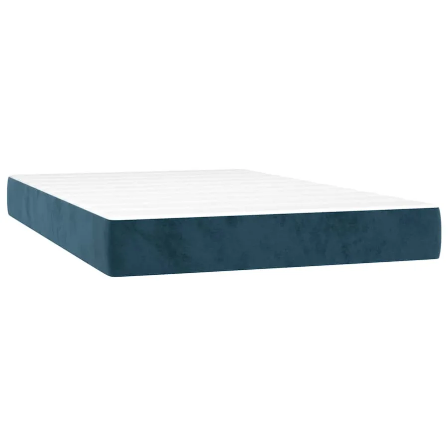 Sommier à lattes de lit avec matelas LED Bleu foncé 120x200 cm - 6