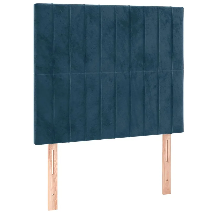 Sommier à lattes de lit avec matelas LED Bleu foncé 120x200 cm - 7