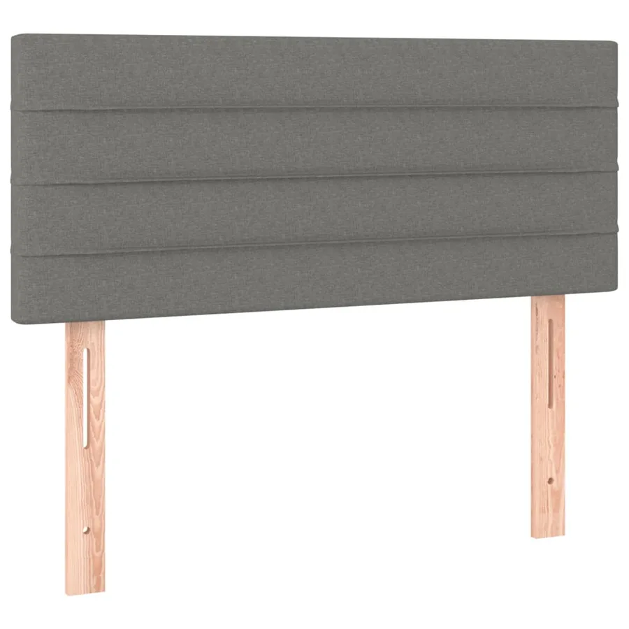 Sommier à lattes de lit avec matelas et LED Gris foncé 80x200cm - 7