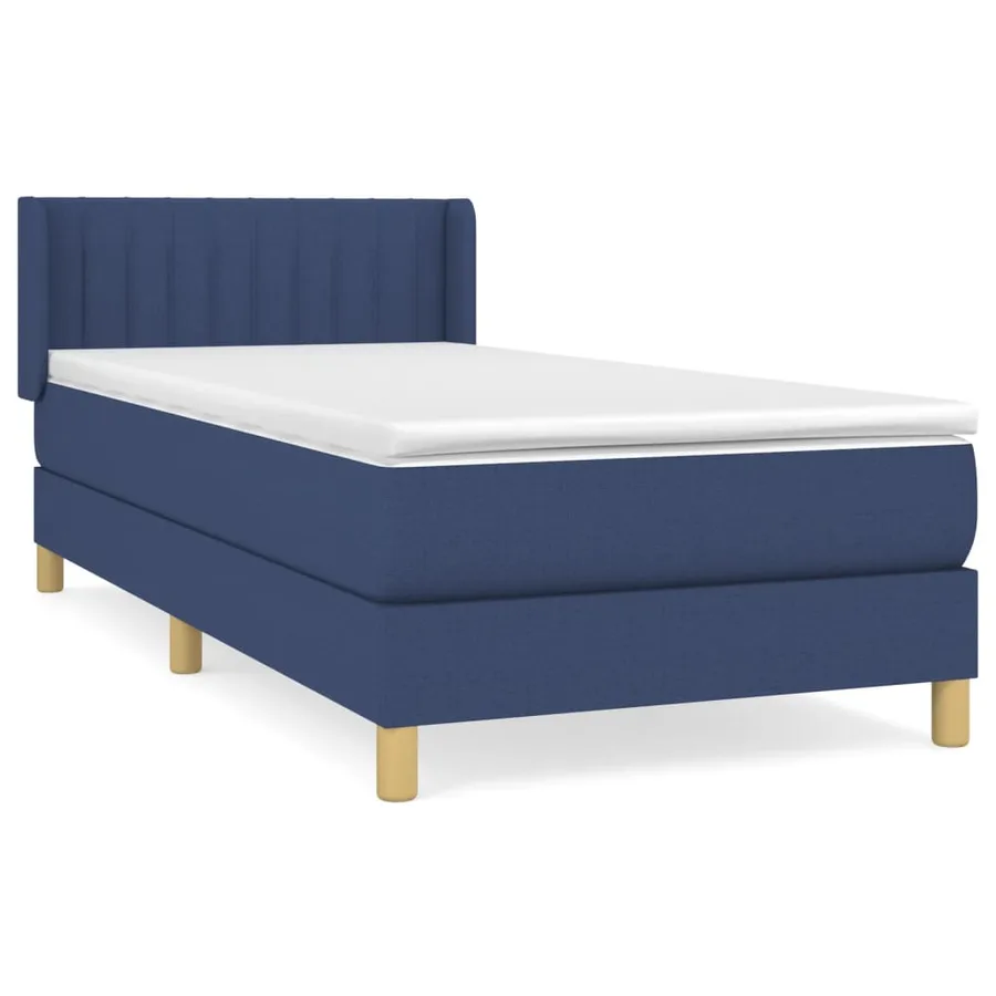 Sommier à lattes de lit avec matelas Bleu 80x200 cm Tissu - 2