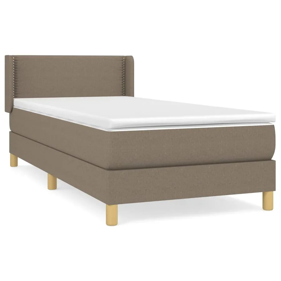 Sommier à lattes de lit avec matelas Taupe 90x200 cm Tissu - 2