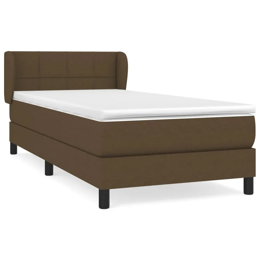 Sommier à lattes de lit avec matelas Marron foncé 80x200 cm - 2