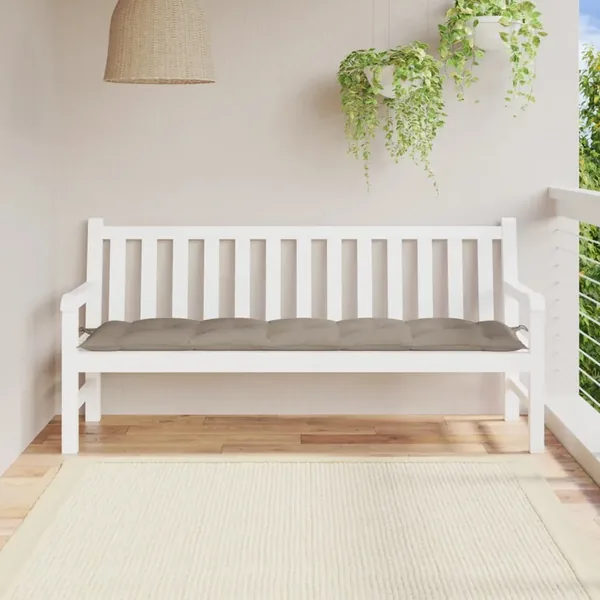 Coussin de banc de jardin taupe 180x50x7 cm tissu oxford