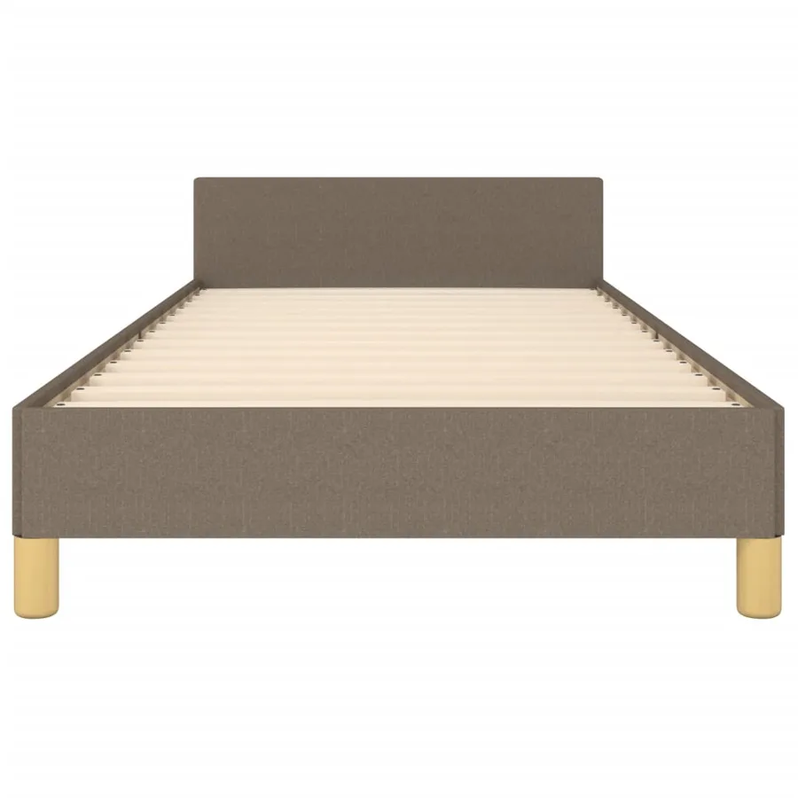 Cadre de lit sans matelas taupe 90x200 cm tissu - 6